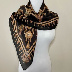 Vintage Echo Museum Collection Silk Scarf 1994